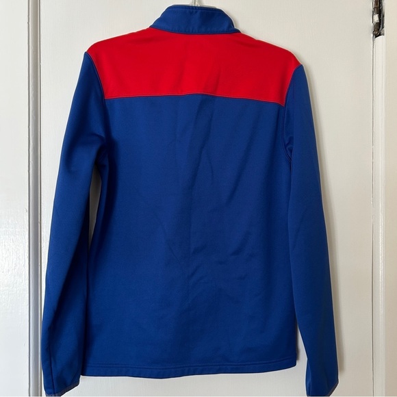 NFL Buffalo Bills Quarter Zip Fleece Pullover Blue Red Team Logo size Small - Picture 5 of 12